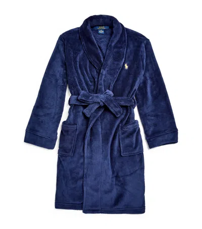 Ralph Lauren Kids' Brushed Terry Bathrobe In Navy