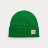 Polo Ralph Lauren Brushed Wool Beanie In Athletic Green
