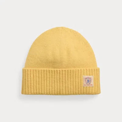 Polo Ralph Lauren Brushed Wool Beanie In Yellow
