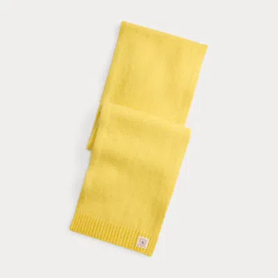 Ralph Lauren Brushed Wool Scarf In Yellow