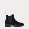 Ralph Lauren Bryson Suede Chelsea Boot In Black