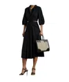 Ralph Lauren Bubble Sleeve Shirtdress In Black