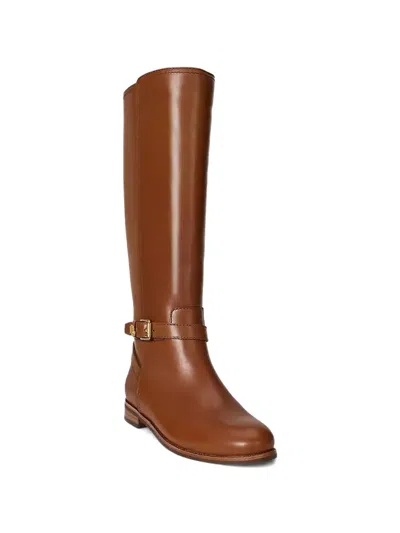 Ralph Lauren Buckle Boots In Brown
