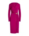 Polo Ralph Lauren Buckle-trim Jersey Midi Dress In Purple