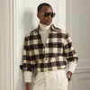 Ralph Lauren Buffalo Check Wool Shirt In Black
