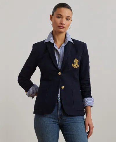 Ralph Lauren Bullion Jacquard Blazer In Blue