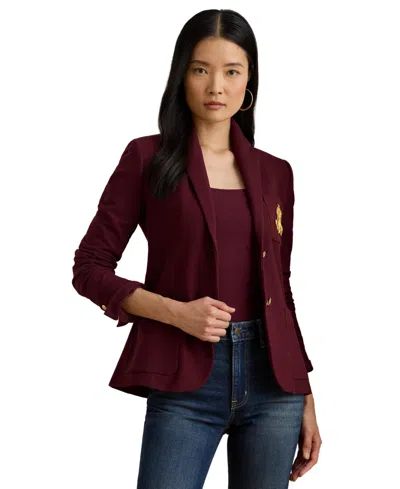 Ralph Lauren Bullion Jacquard Blazer In Dark Garnet In Burgundy