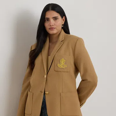 Ralph Lauren Bullion Jacquard Blazer In Classic Camel In Brown