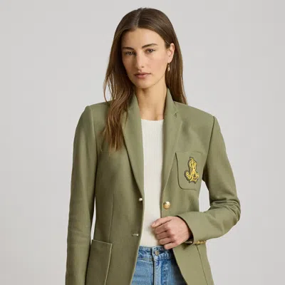 Ralph Lauren Bullion Jacquard Blazer In Light Agave In Green