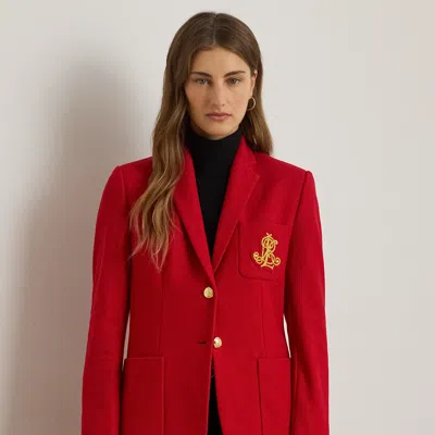 Ralph Lauren Bullion Jacquard Blazer In Red