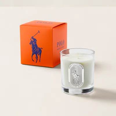 Polo Ralph Lauren Burnished Leather Candle In Burnished Leather In Orange