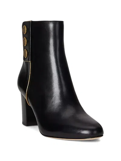 Ralph Lauren Button-detail Boots In Black