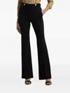 Ralph Lauren Button-detailed Bootcut Trousers In Black