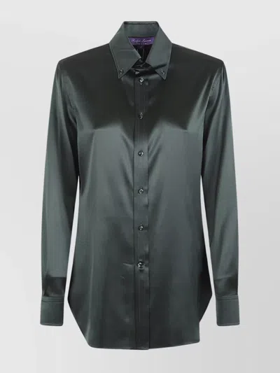 Ralph Lauren Cameron-long Sleeve-button Front Shirt In Green