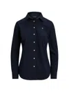 Ralph Lauren Button Front Shirt In Blue