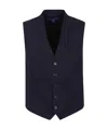 Shop Ralph Lauren Button Vest In Black