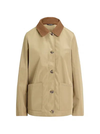 Ralph Lauren Buttoned Barn Coat In Neutral