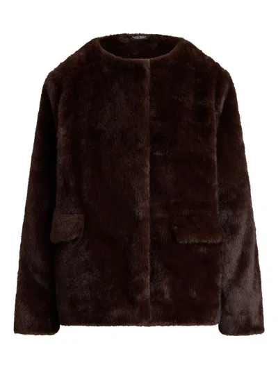 Ralph Lauren Buttoned Jacket In Brown