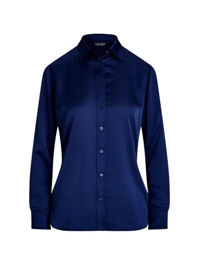 Ralph Lauren Buttoned Long-sleeve Shirt In Blue