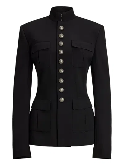 Ralph Lauren Buttoned Military Jacket In Black