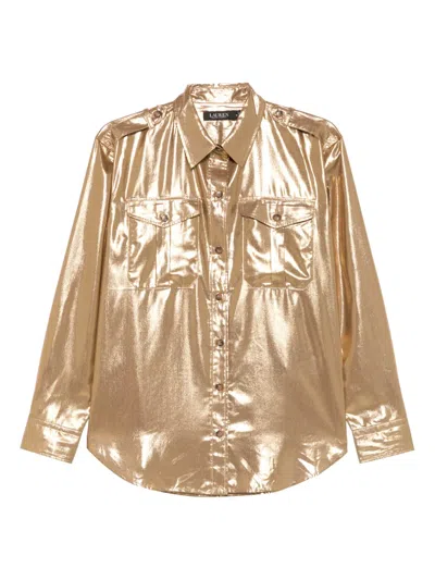 Ralph Lauren Buttoned Pocket Shirt In Gold