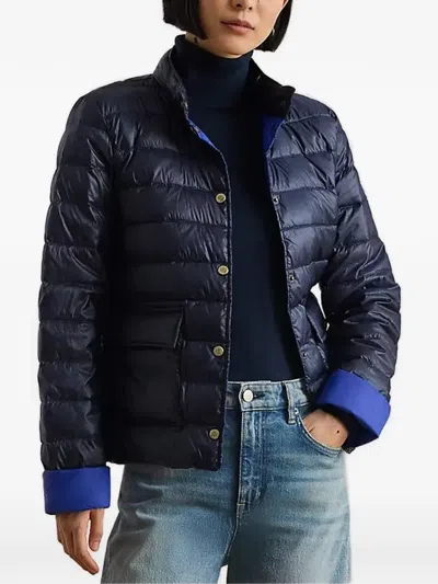 Ralph Lauren Buttoned Quilted Jacket In Blue