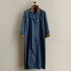 Ralph Lauren C. 1980s Cotton Long Barn Coat In Blue