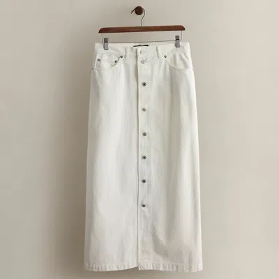 Ralph Lauren C. 1985 Denim Pencil Skirt In White