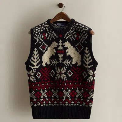 Ralph Lauren C. 1985 Hand-knit Sweater Vest In Multi