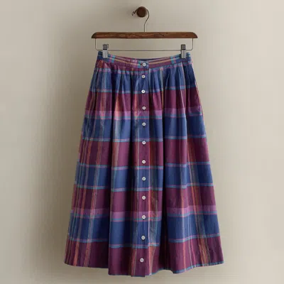 Ralph Lauren C. 1985 Plaid Cotton Skirt In Multi