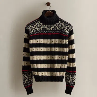 Ralph Lauren C. 1985 Striped Wool Turtleneck In Multi