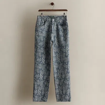 Ralph Lauren C. 1990 Cotton-linen Pant In Blue