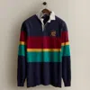 Ralph Lauren C. 1990 Crest Rugby Shirt In Black