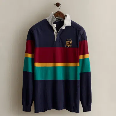 Ralph Lauren C. 1990 Crest Rugby Shirt In Black