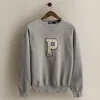 Ralph Lauren C. 1990 Letter Sweatshirt In Gray
