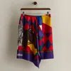 Ralph Lauren C. 1992 Print Silk Wrap Skirt In Multi