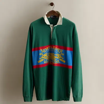 Ralph Lauren C. 1993 Graphic Rugby Shirt In Green