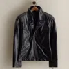 Ralph Lauren C. 1994 Leather Moto Jacket In Black