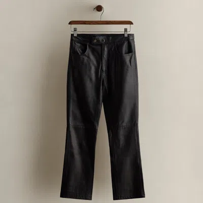 Ralph Lauren C. 1995 5-pocket Leather Pant In Black