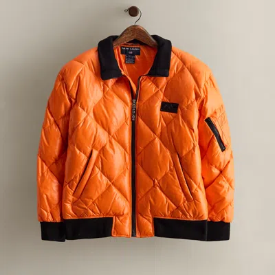 Ralph Lauren C. 1995 Quilted Puffer Jacket In Orange