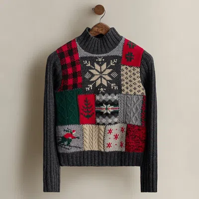 Polo Ralph Lauren C. 1996 Patchwork Sweater In Multi