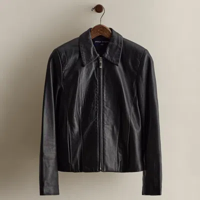 Ralph Lauren C. 1997 Leather Jacket In Black
