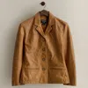Ralph Lauren C. 1999 Leather Blazer In Brown