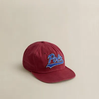Ralph Lauren C. 1999 Twill Ball Cap In Red