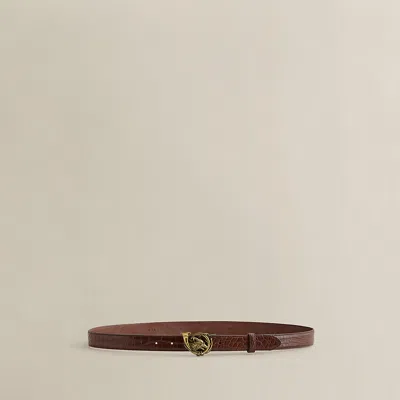 Ralph Lauren C. 2000 Alligator Belt In Brown