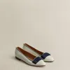 Ralph Lauren C. 2000 Leather Ballet Flats In White