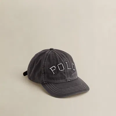 Ralph Lauren C. 2003 Logo Twill Ball Cap In Black