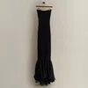Ralph Lauren C. 2005 Cashmere Evening Dress In Black