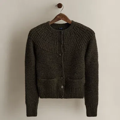 Ralph Lauren C. 2008 Cashmere-wool Cardigan In Green