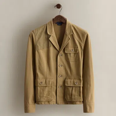 Ralph Lauren C. 2008 Cotton Buttoned Jacket In Brown